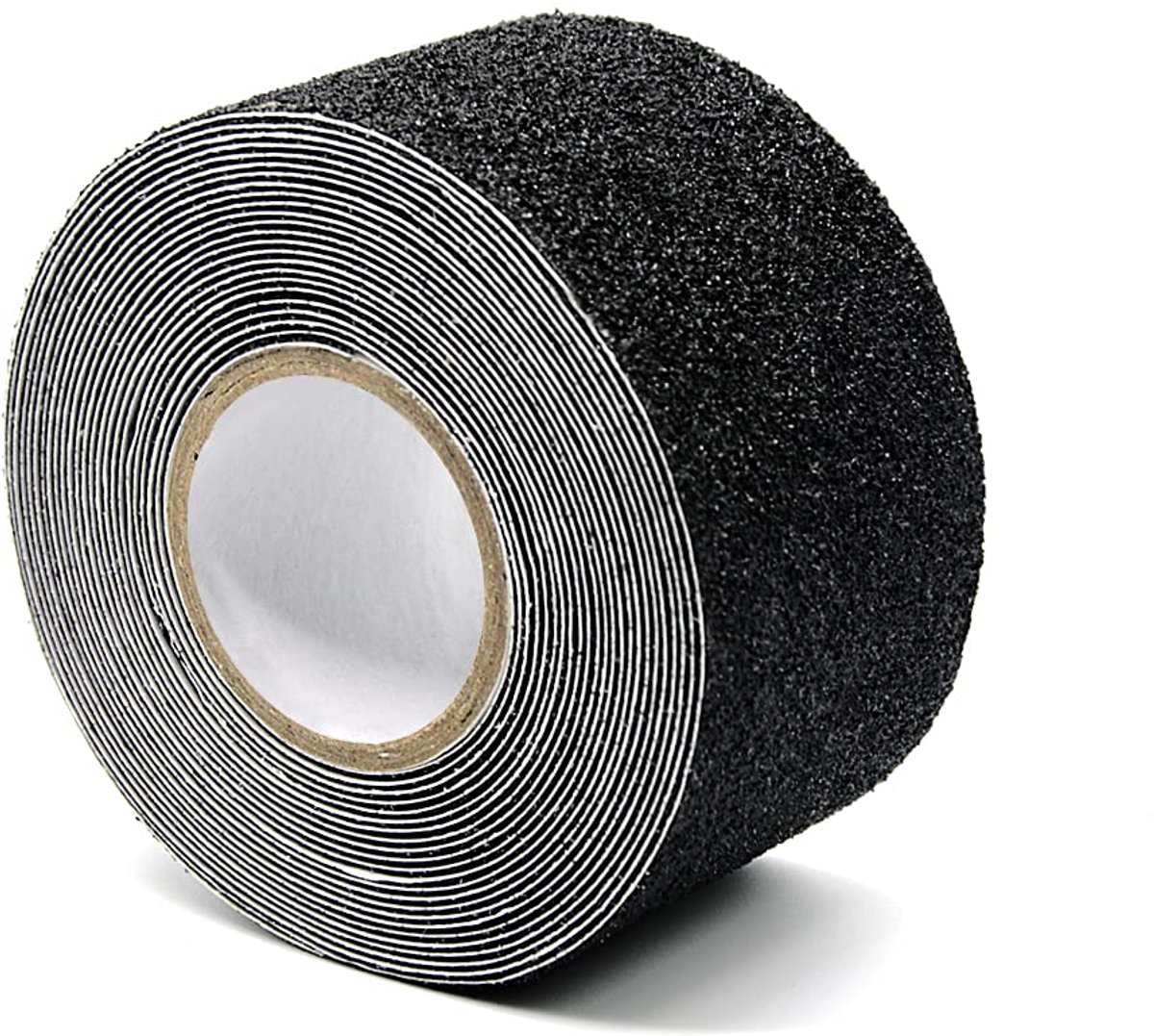 Tape, hoge tractie sterke grip schuurmiddel, antislip strip, veiligheidspoor tape voor trappen, treden, opritten binnen of buiten, zwart (50 mm breedte x 5 m lang)