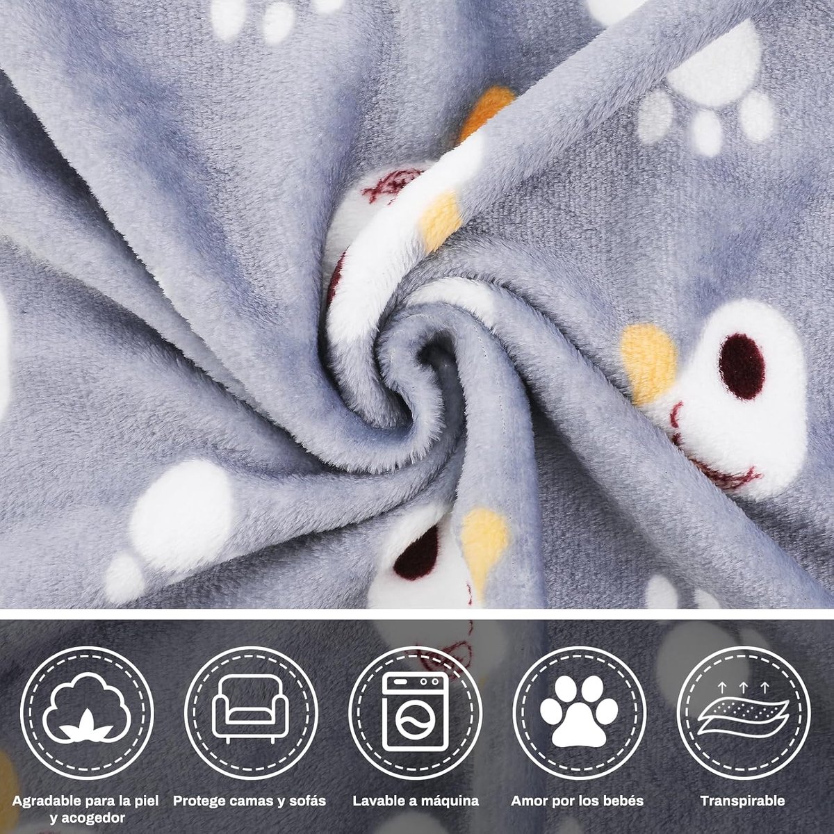Hondendeken Voor Honden en Katten, Wasbaar, Duurzaam, 3 Stuks, Zacht en Warm Flanel, Deken voor Honden en Katten, Geschikt voor Kleine en Middelgrote Honden, 40 x 60 cm, Levriero