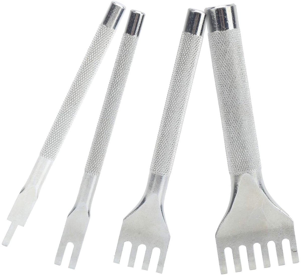 Prong Punch Tool Set Vetersluiting Beitel DIY Vetersluiting Stiksels Ponsen Benodigdheden voor Lederen Horlogebanden Riemen Canvas Papier Kunststoffen Ponsen(1 set)