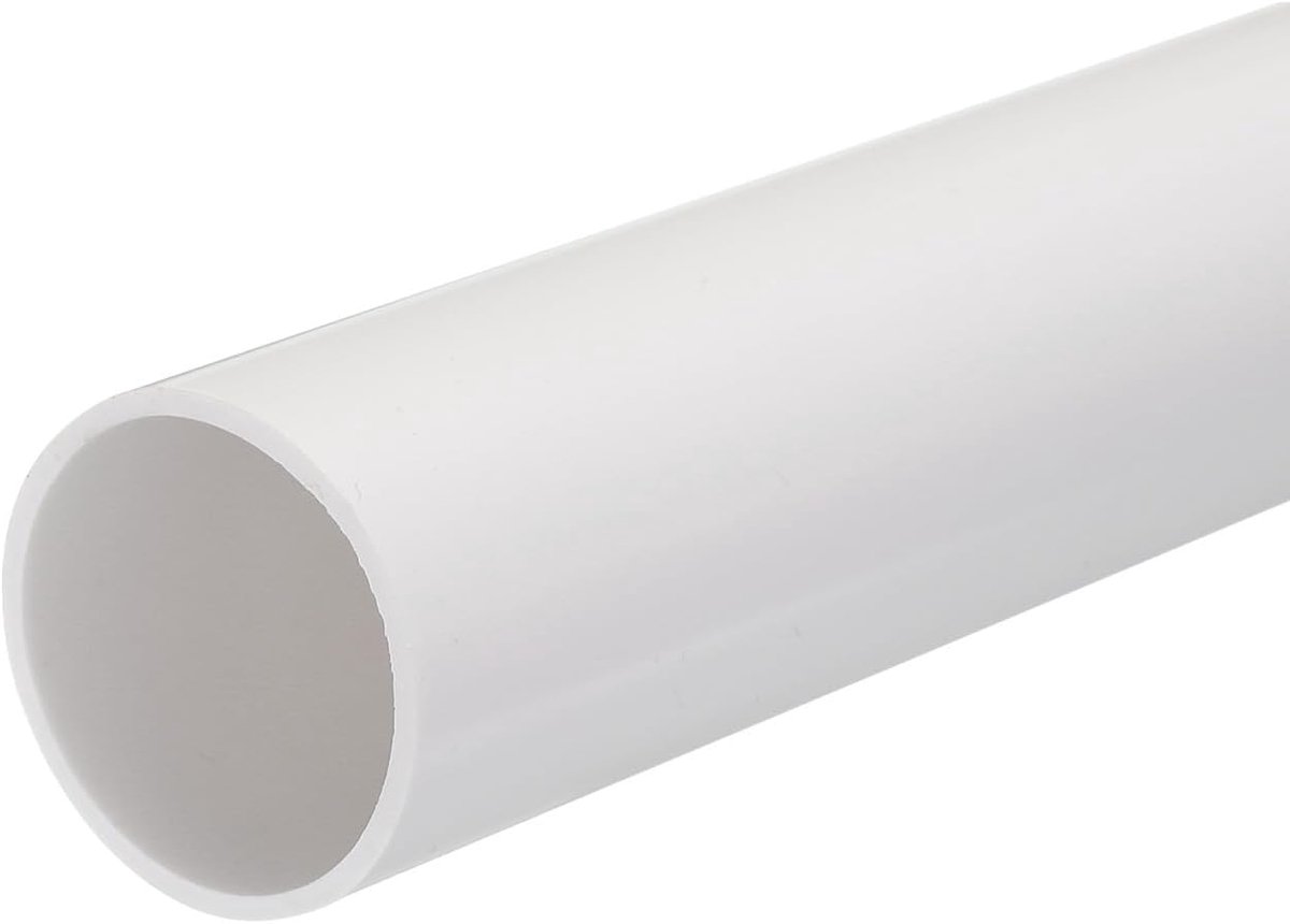 Ronde stijve pvc-slang, 36 mm, ID, 40 mm, OD, 20 cm lengte, wit, hoge sterkte, voor waterslang, handwerk, kabelmantel