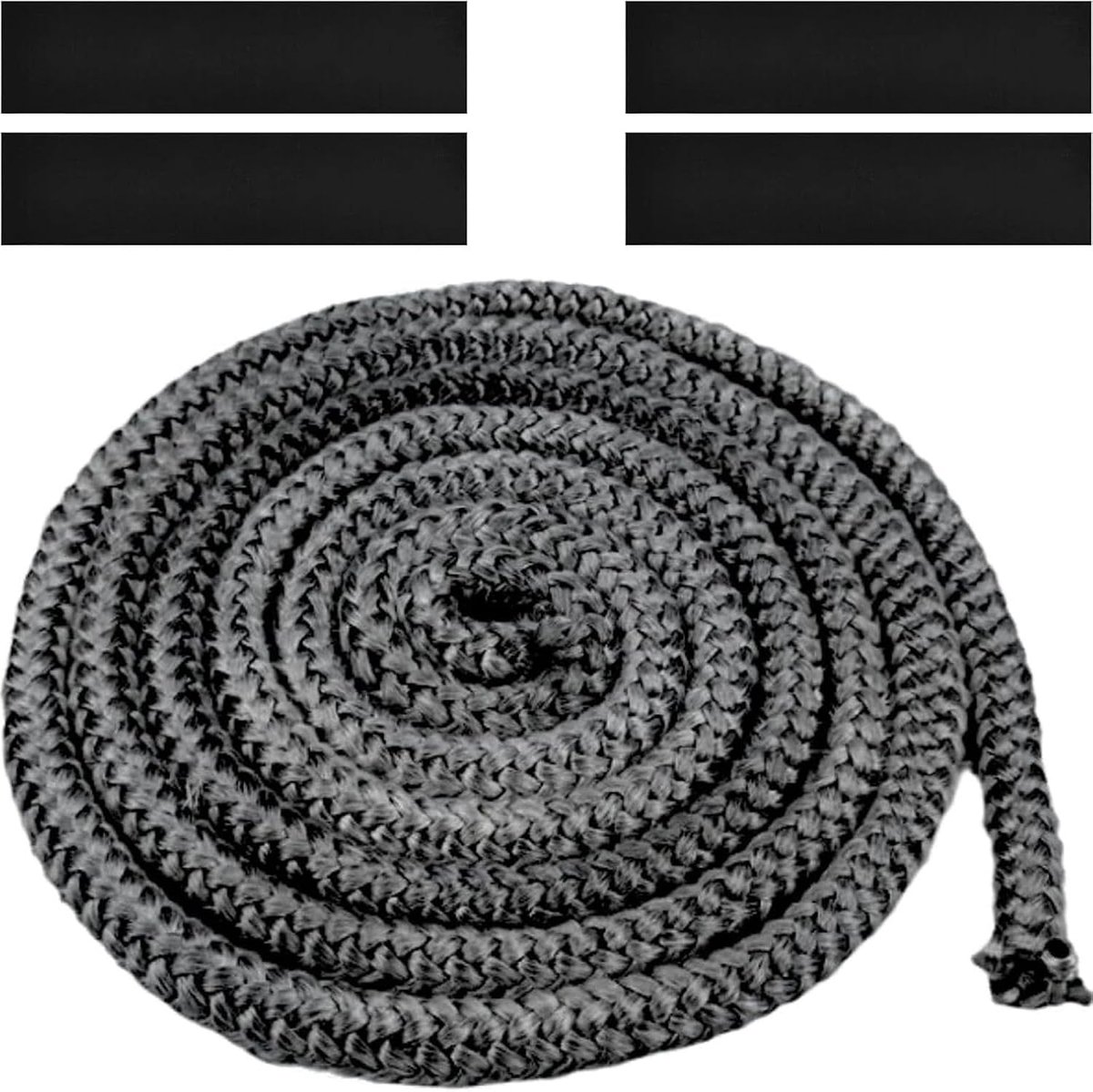 Afdichtingskoord voor open haard, diameter 8 mm x lengte 3 m, vezelkabel voor inzetstuk en kachel, glasvezel, vervanging voor vele haardmodellen