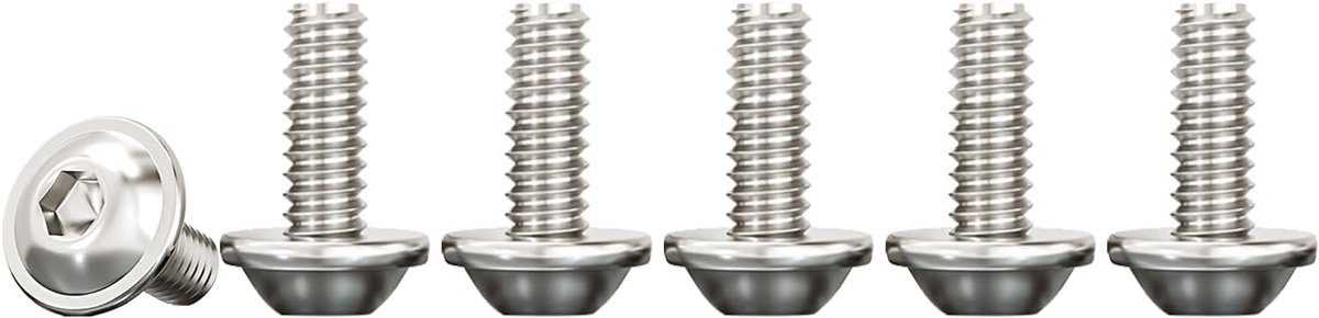 Platte kopschroeven met flens, binnenzeskant schroeven, 50 stuks, schroeven, roestvrij staal, binnenzeskant, M3 x 12 mm, roestvrij staal, A2 V2A schroeven, roestvrij staal,