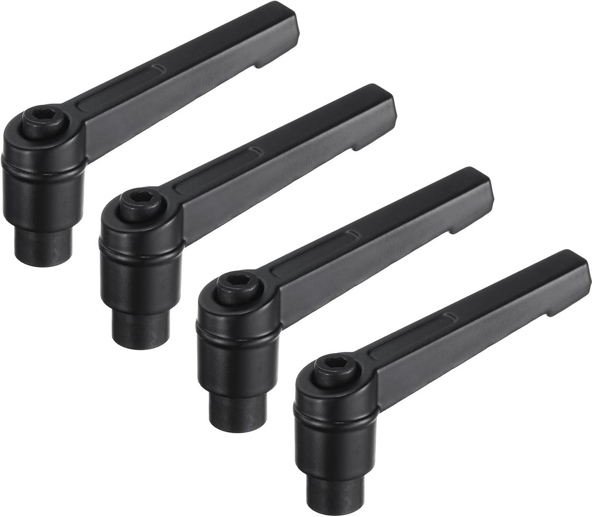 4 stuks spanhendels verstelbare handgrepen M4 metrische binnendraad niveauhendel handknoppen snelspanner zwart voor draaimachines