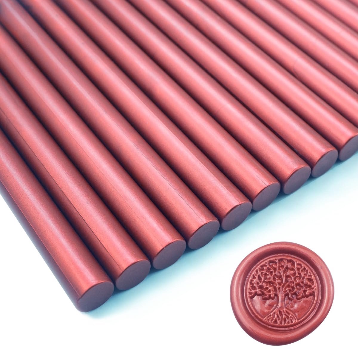 wax afdichtingsstokken,Tomgenrine 15 stuks lijmpistool wax zegel stokjes, voor brief wenskaarten wijn verzegelen ambachten maken bruiloft en partij uitnodigingen(New Wine Red)