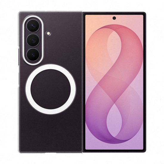 Samsung Galaxy Z Fold 8 Ultra Soft Case Back Cover met Magneet Transparant