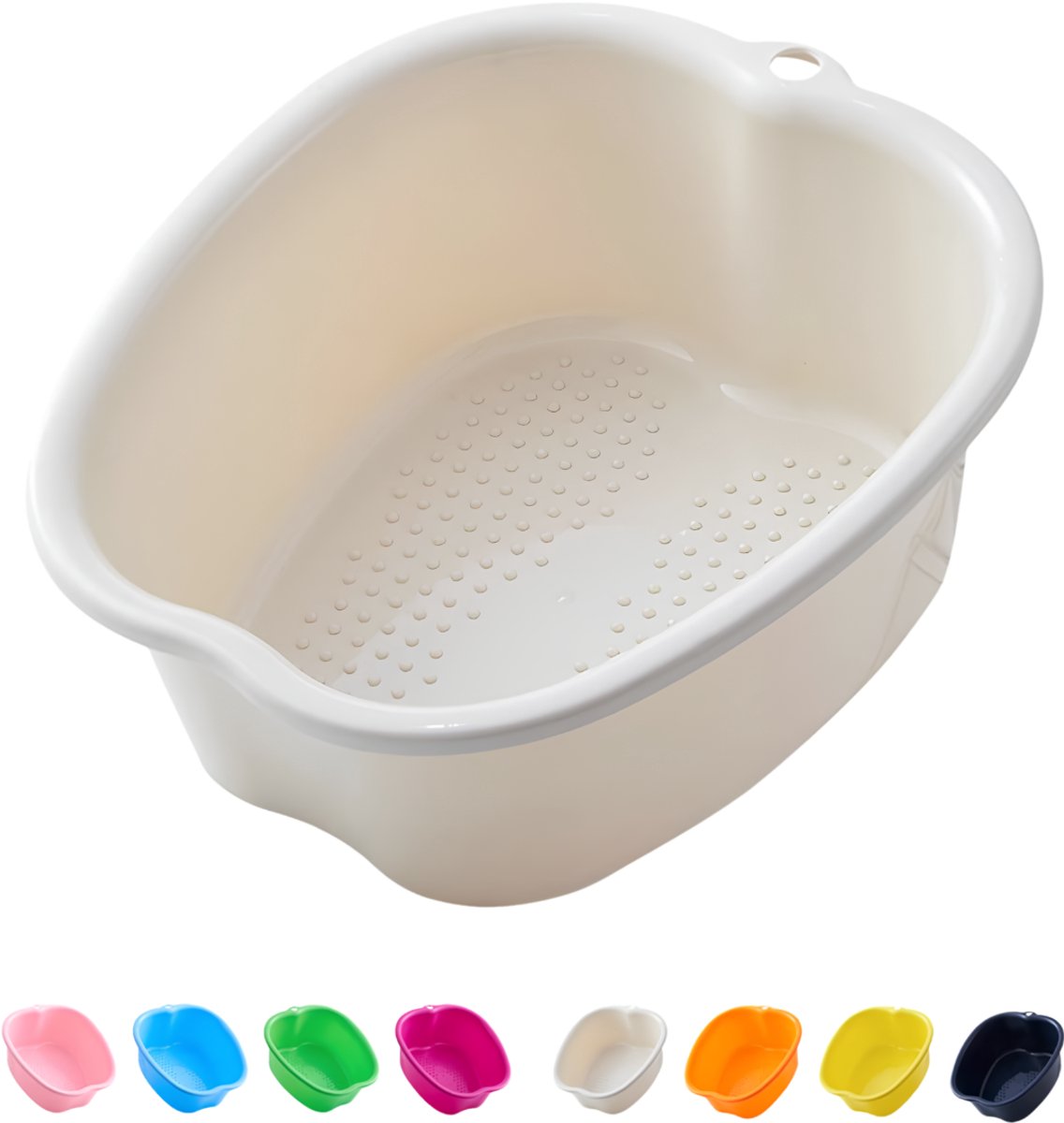 LNMsolutions® Voetenbad - Voetbad - Voetenbadje - Wit - 30cm x 20cm x 10cm