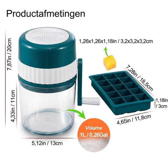 LNMsolutions® Slush Machine - Slush Puppy Maker - Slushy Maker - Wit/Blauw - 12cm x 12cm x 21cm van Lnmsolutions — afbeelding 2