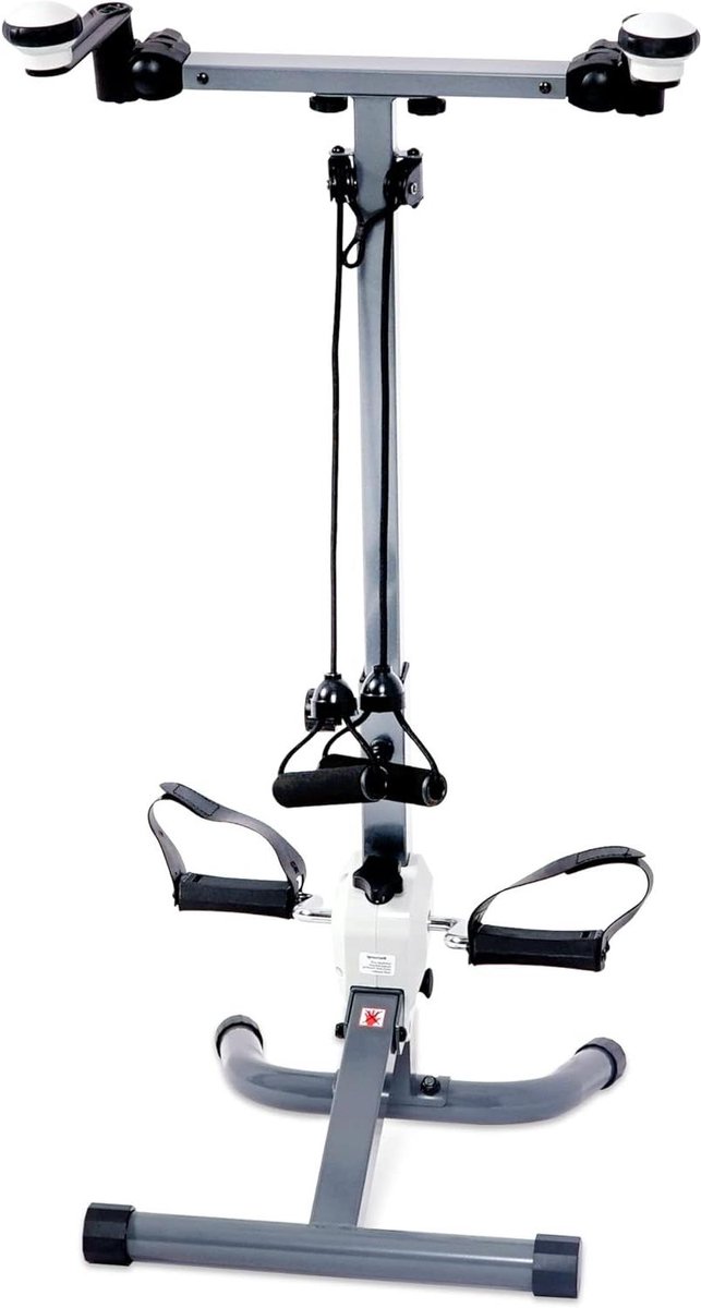 Senioren Fitnessapparaat - Mini Crosstrainer Hometrainer - Gezondheid Behoud - Inklapbaar Compact - 8-voudig Verstelbaar - Grijs