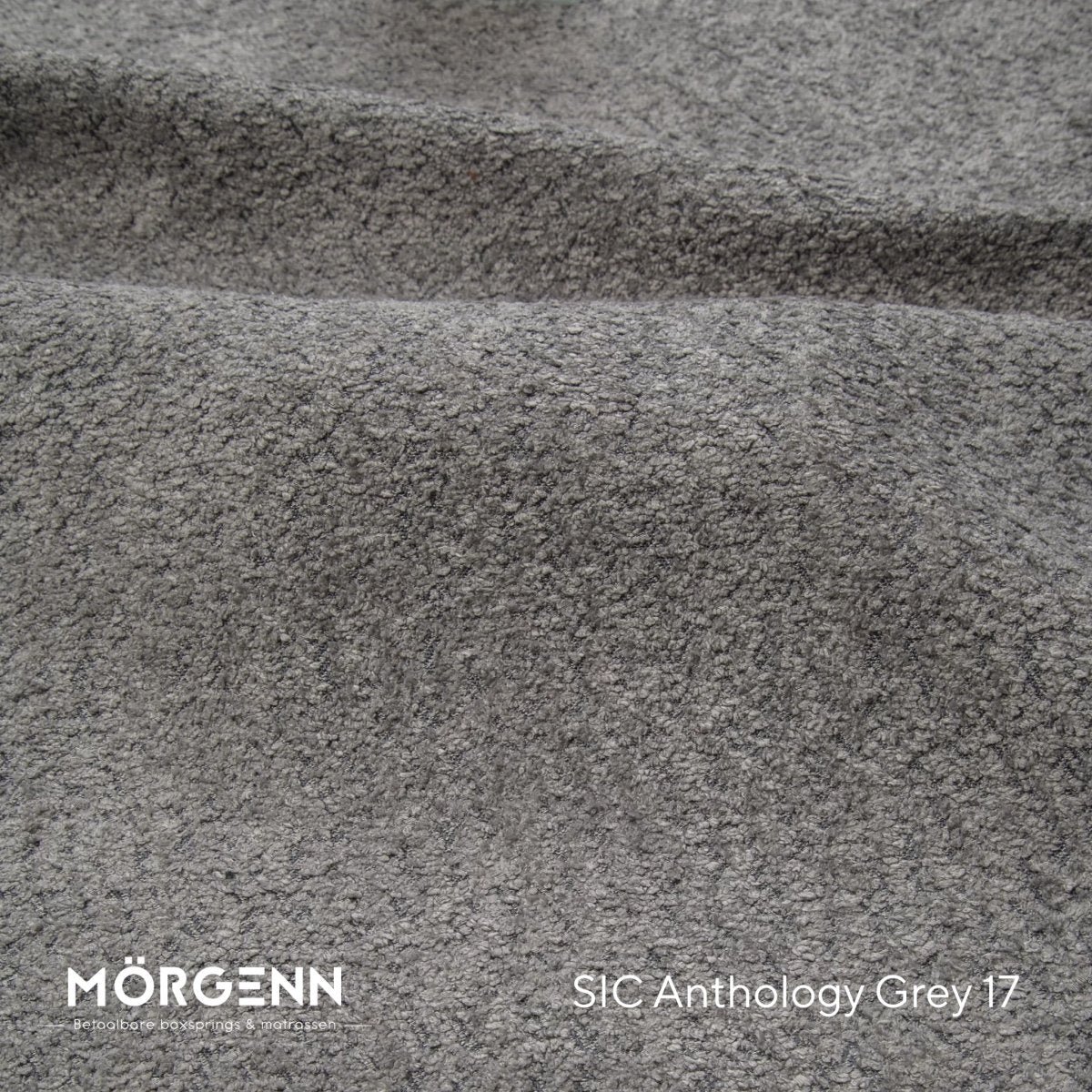 Mörgenn SIC Anthology Stofstaal - Bouclé Stof voor Boxspring en Bed - Grey 17