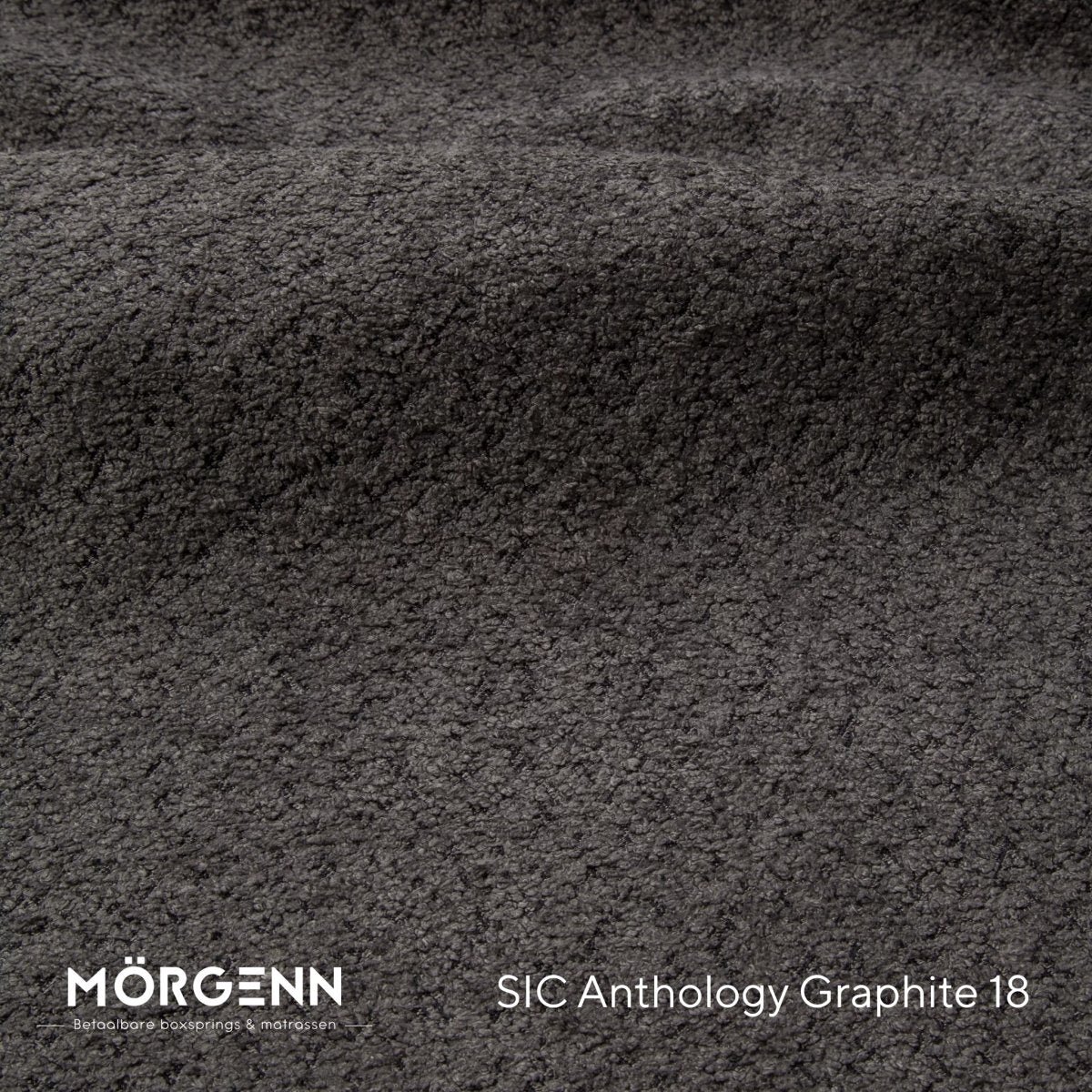 Mörgenn SIC Anthology Stofstaal - Bouclé Stof voor Boxspring en Bed - Graphite 18