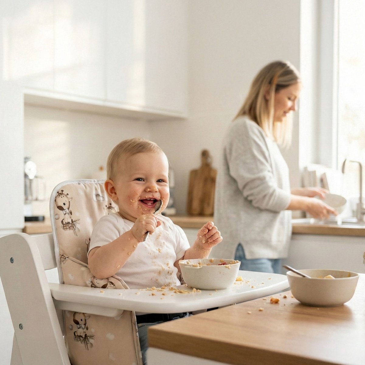 Verkleiningskussen Kinderstoel High Chair Seat Reducer - Universele Bekleding Hauck Stokke Babystoel Zitkussen Voedingstoel Cover Stoelopvulling Giraffen – foto 6