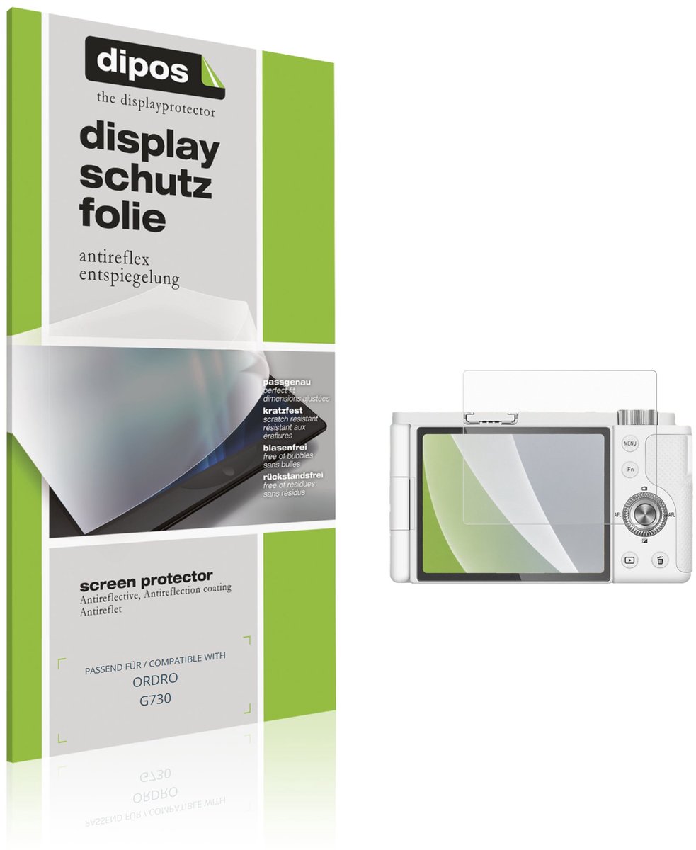 dipos – 4x Matte Beschermfolie geschikt voor ORDRO G730 | Krasbestendige & antireflecterende Screenprotector Ultra-Thin