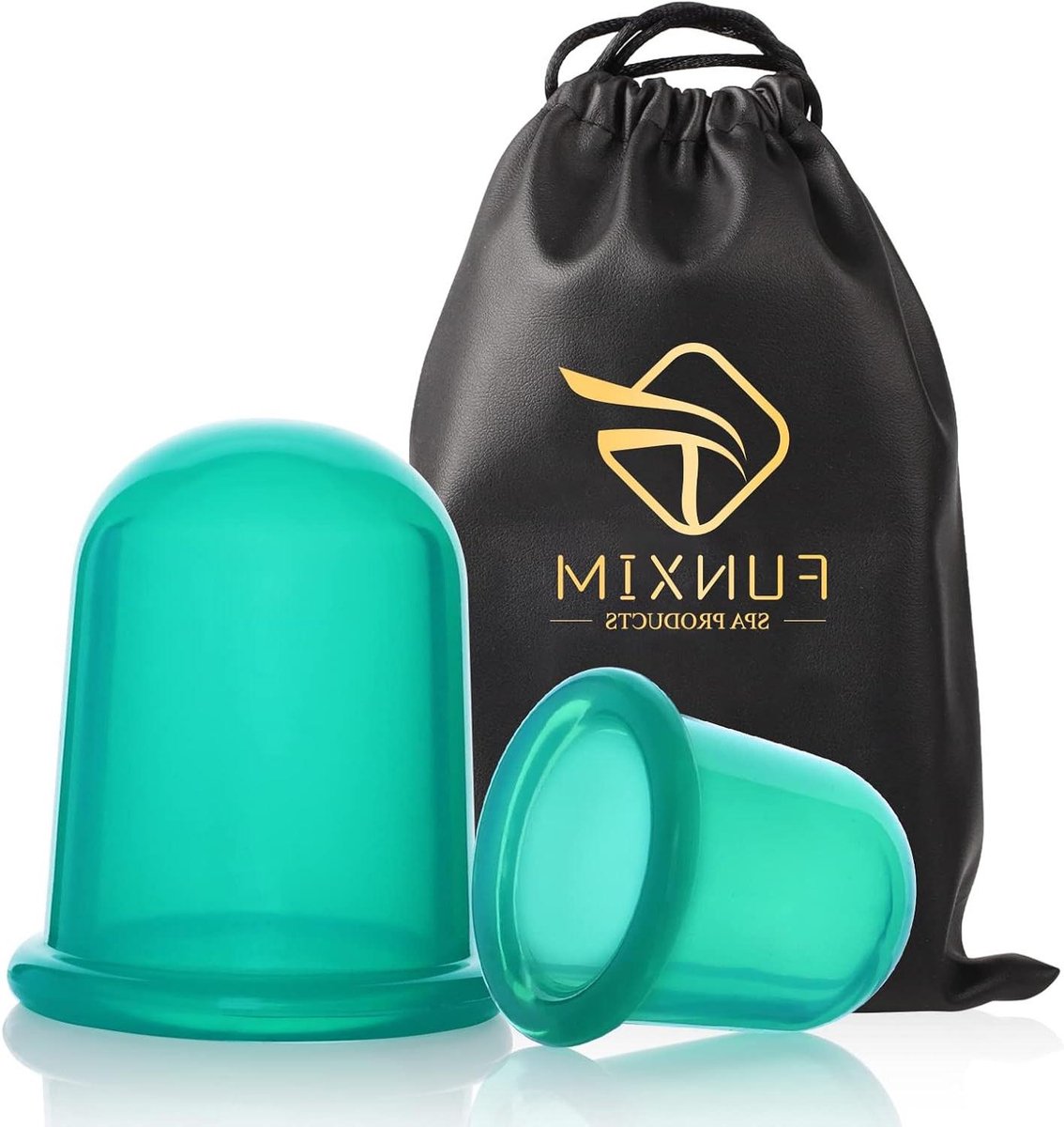 Siliconen cuppingglazen - Massageapparaten set - Huidverbetering massage - BPA-vrij medische kwaliteit - 2 stuks - Transparant