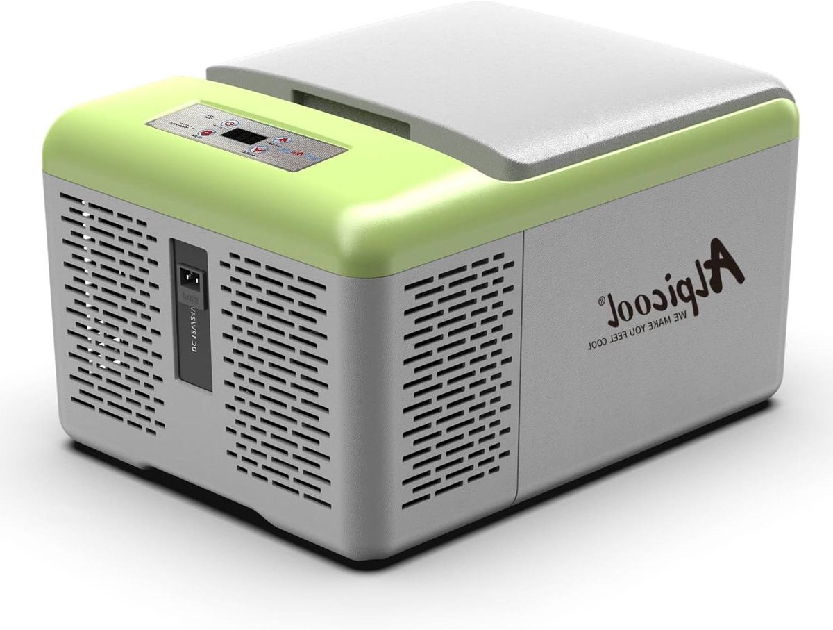 Koelbox - Mini Koeler - Kamperen Auto - Vriest Zonder IJs - 9 Liter - Grijs