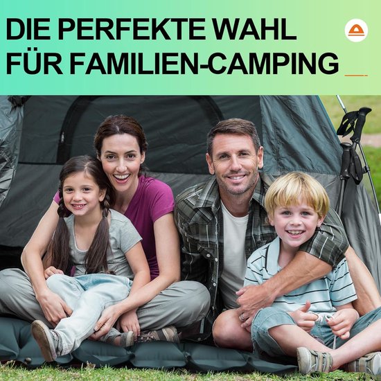 2 Persoons Camping Slaapmat met Kussen - Ingebouwde voetpomp, snel opblazen, licht en draagbaar voor reizen, kamperen, wandelen en trekking — afbeelding 4