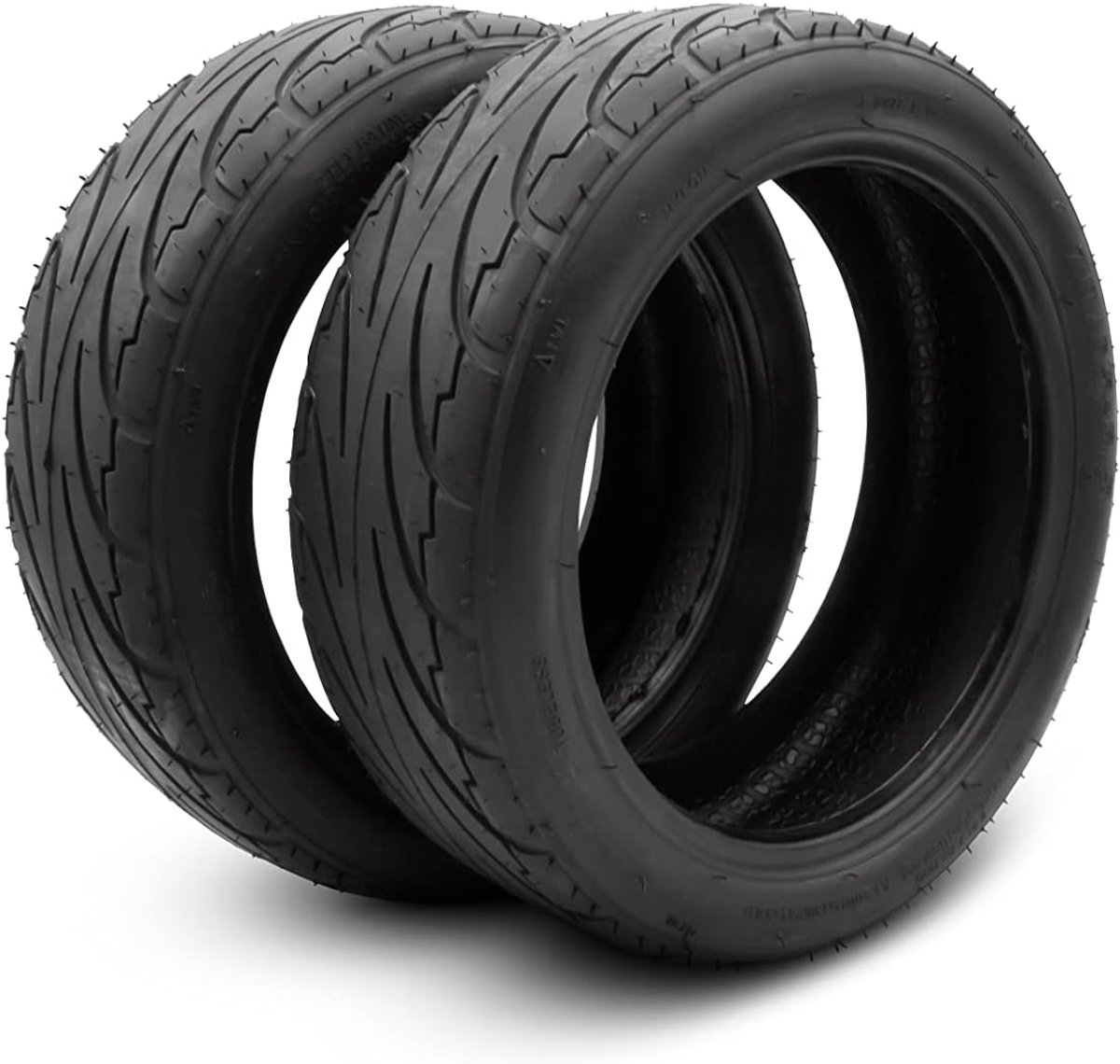 SnelShoppen - 2 x Banden voor Unisex Volwassen Elektrische Scooter Zwart 8.5 Inch - Hoogwaardige Rubber, Slijtvast, Antislip, Eenvoudig te Installeren