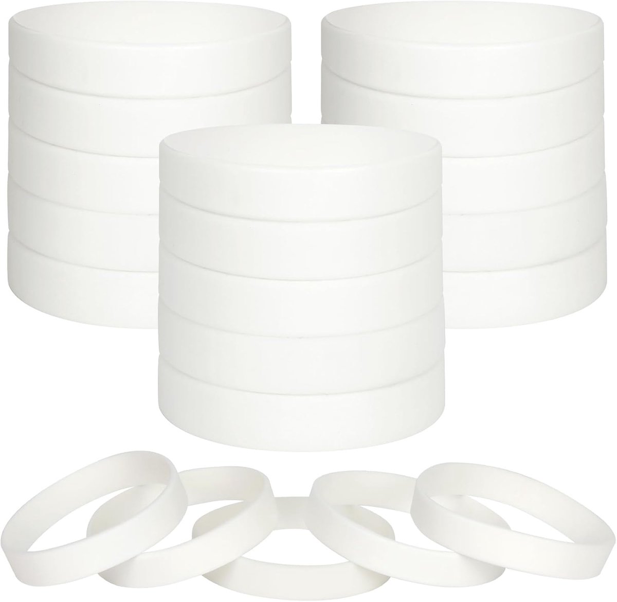 100 stuks siliconen armbanden, sport party rubber elastische armband groothandel bulk armband voor kinderen en volwassenen