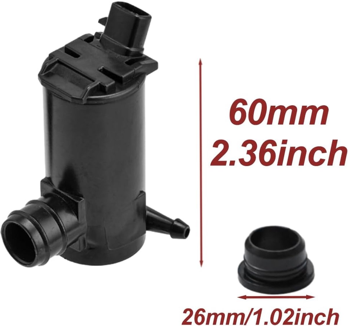 ruitensproeierpomp vervangingsonderdeel, ruitensproeiers vloeistofpomp compatibel met Hyundai Accent Elantra Sonata Tiburon, 98510-3B000