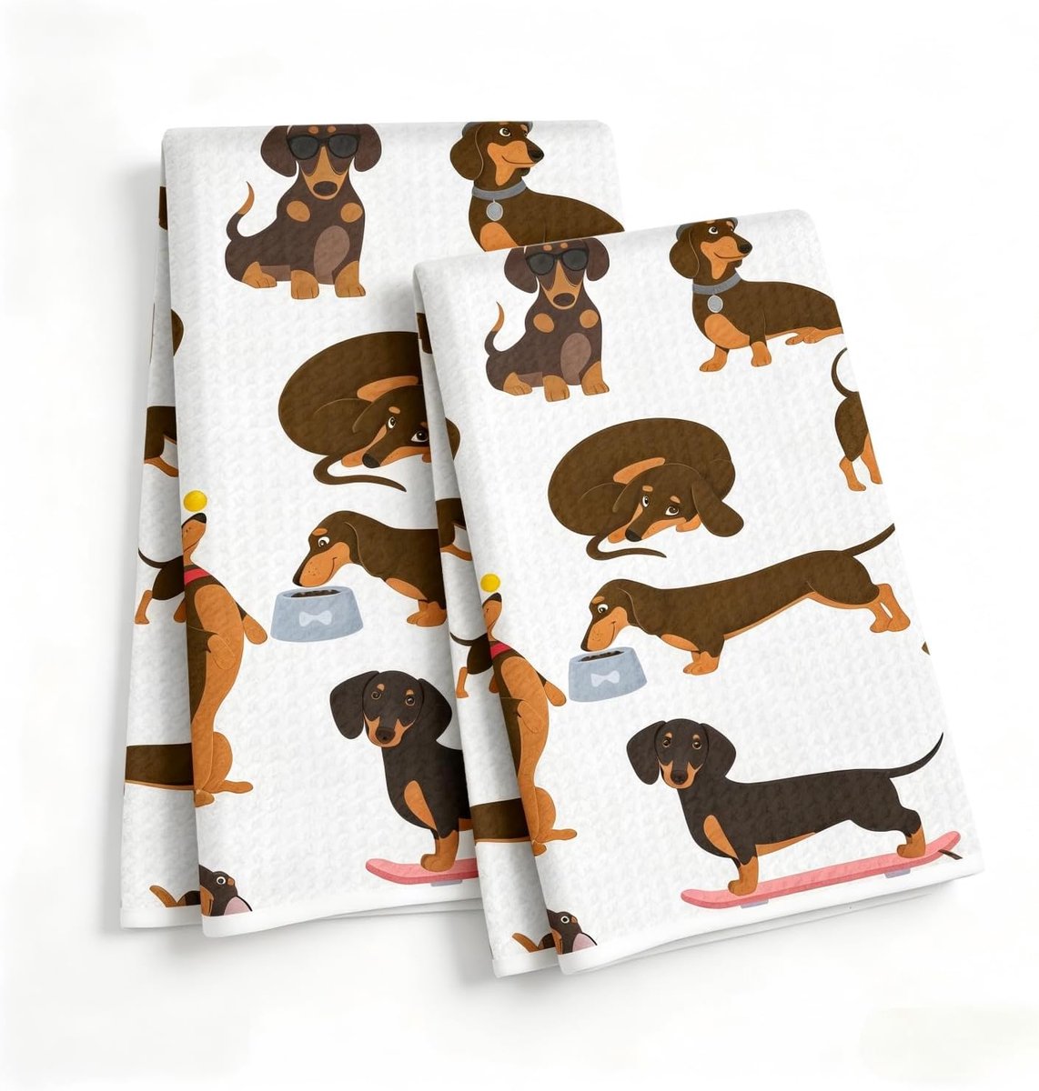 Handdoeken, keukenhanddoeken, microvezel handdoeken, keuken, absorberend, praktische teckelgeschenken voor thuis, 40 × 60 cm, duurzame teckeldoeken, theedoek, grappige geschenken met