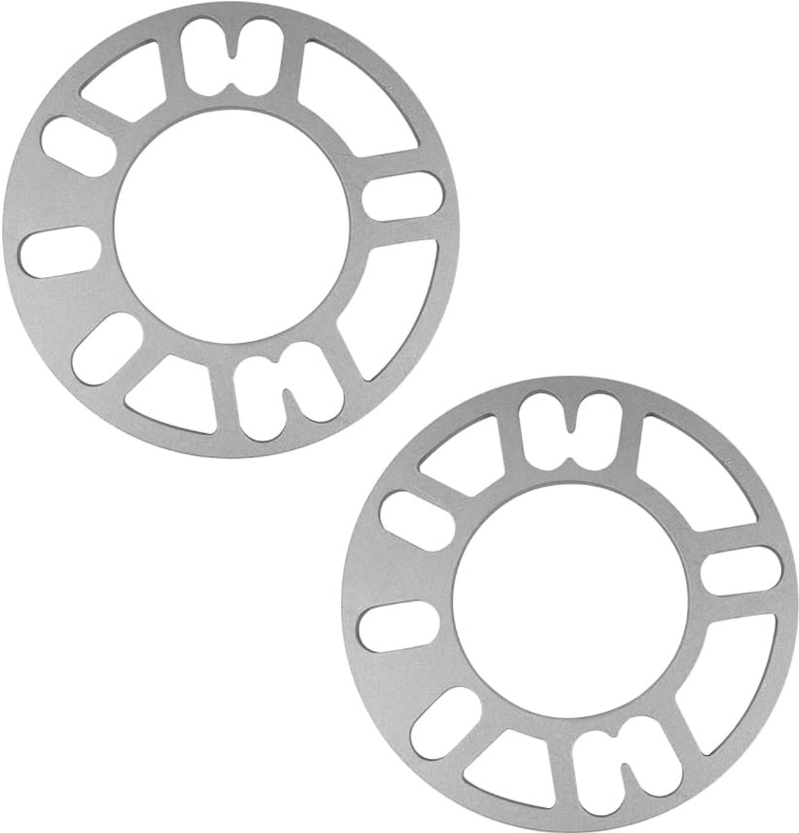 stuks velgafstandhouders, aluminiumlegering wielafstandhouders, shims plaat universele vervanging, geschikt voor autowielen, voorkomt wrijving van banden (5 mm)