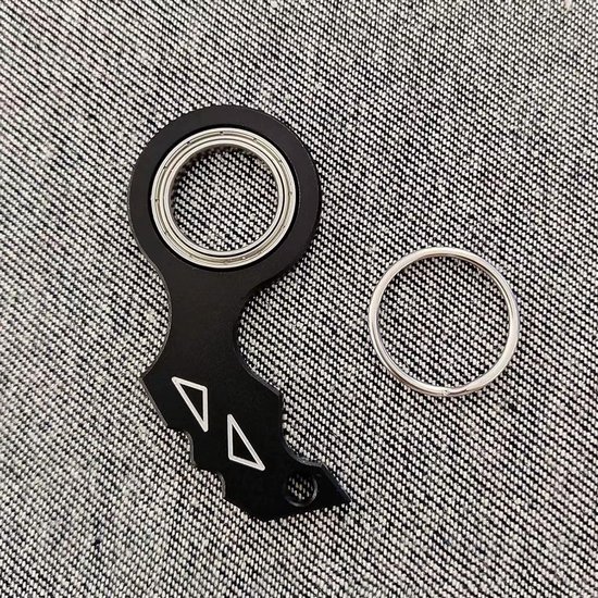 Sleutelhanger spinner 2 stuks sleutelhanger draagbare vingerspinner sleutelhanger ring fidget spinner voor vingertraining, kinderen en volwassenen angstverlichting sleutel spinner — afbeelding 3