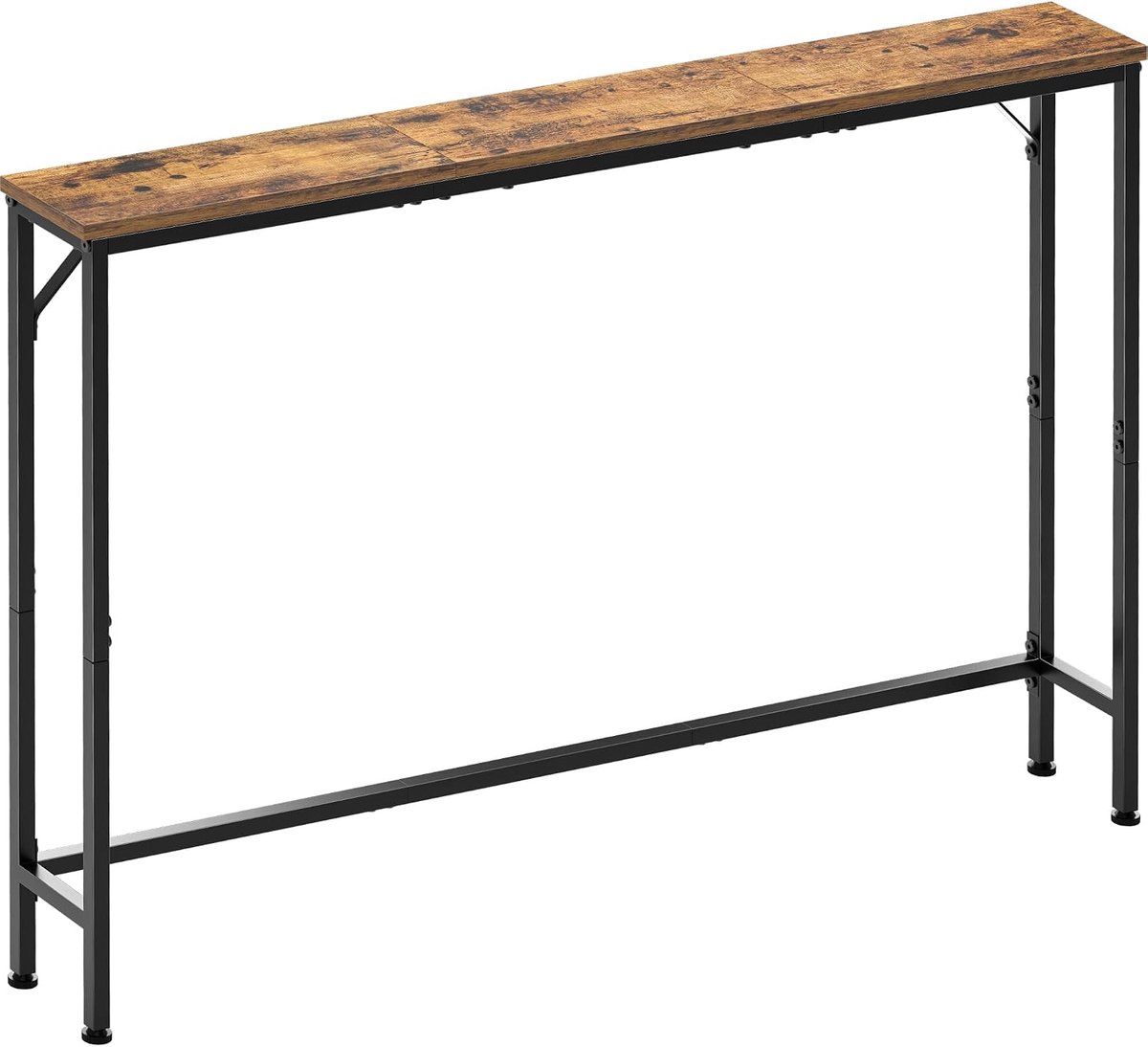 120 cm Consoletafel, Smalle Entreetafel, Slanke Salontafel,Lange Slanke Tafel, Displaytafel voor de Ingang, Woonkamer, Foyer, Hal, Kantoor (Rustiek bruin)