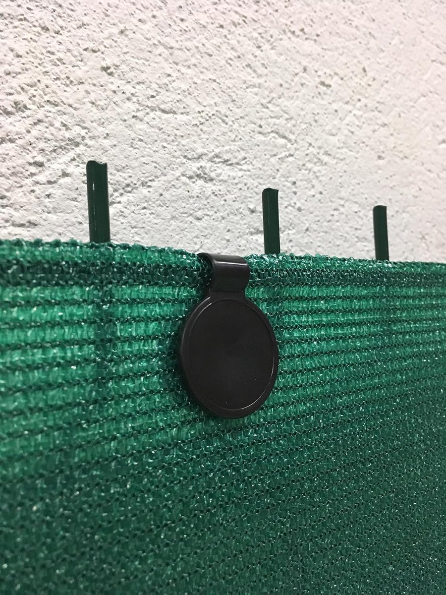 Bevestigingsclips voor zichtscherm net | UV-behandeld | 20 Stuks, Kleur Zwart