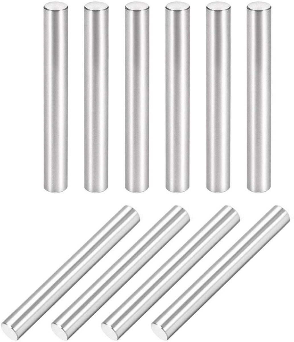 sourcing map 10 stuks paspen 304 roestvrij staal cilindrisch bodemdragerstift 6 mm x 50 mm