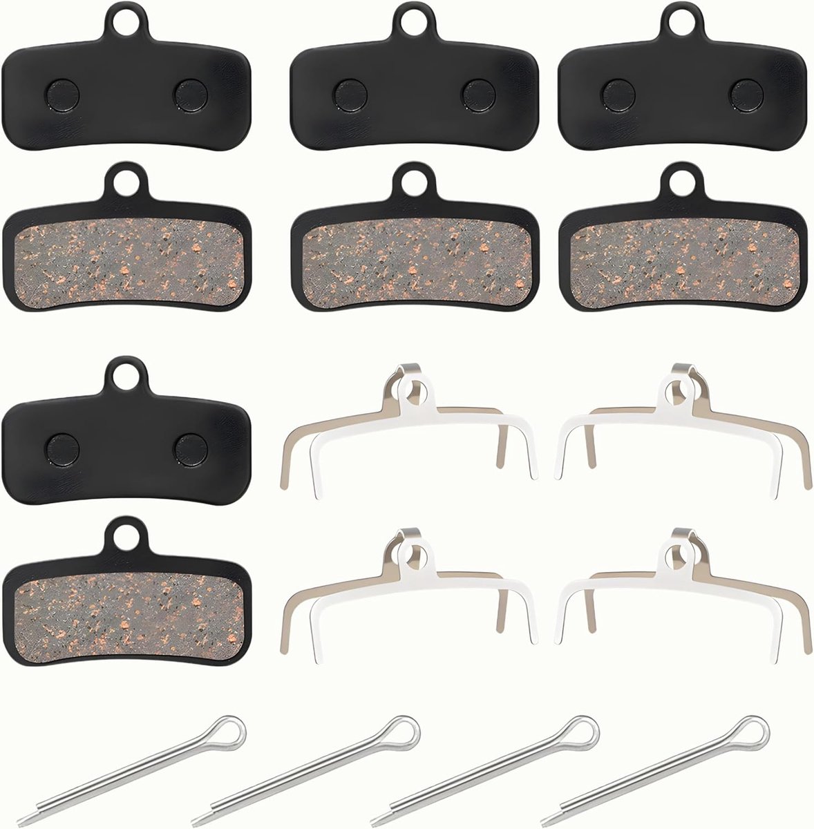 4 paar metalen schijfremblokken voor MTB en e-bike, remvoeringen, schijfrem, compatibel met D03S D02S BR-M810 BR-M820 BR-M8020 BR-M8120 BR-M640 BR-M9120