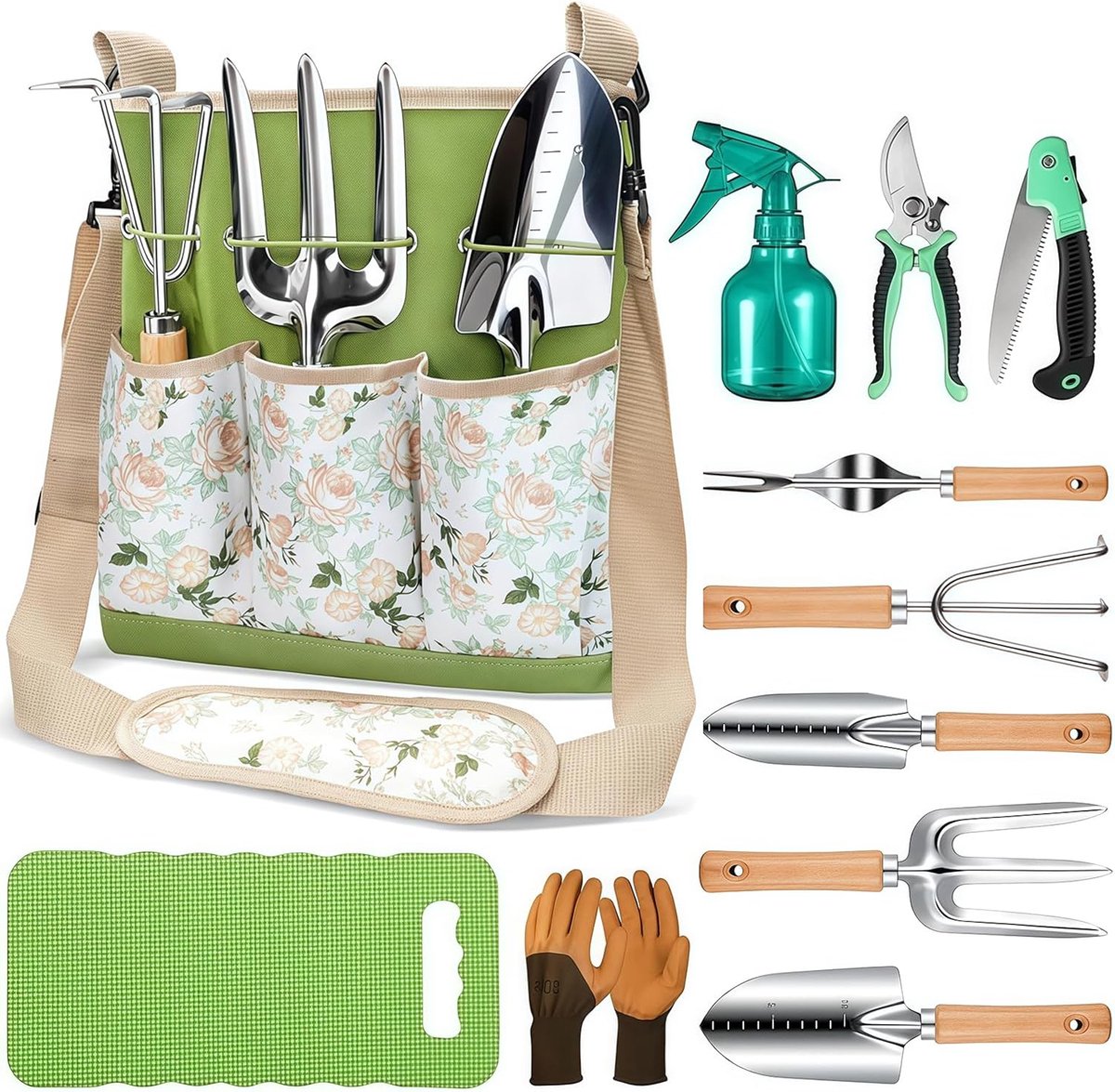 11 stuks, tuingereedschap, organizer, handtas