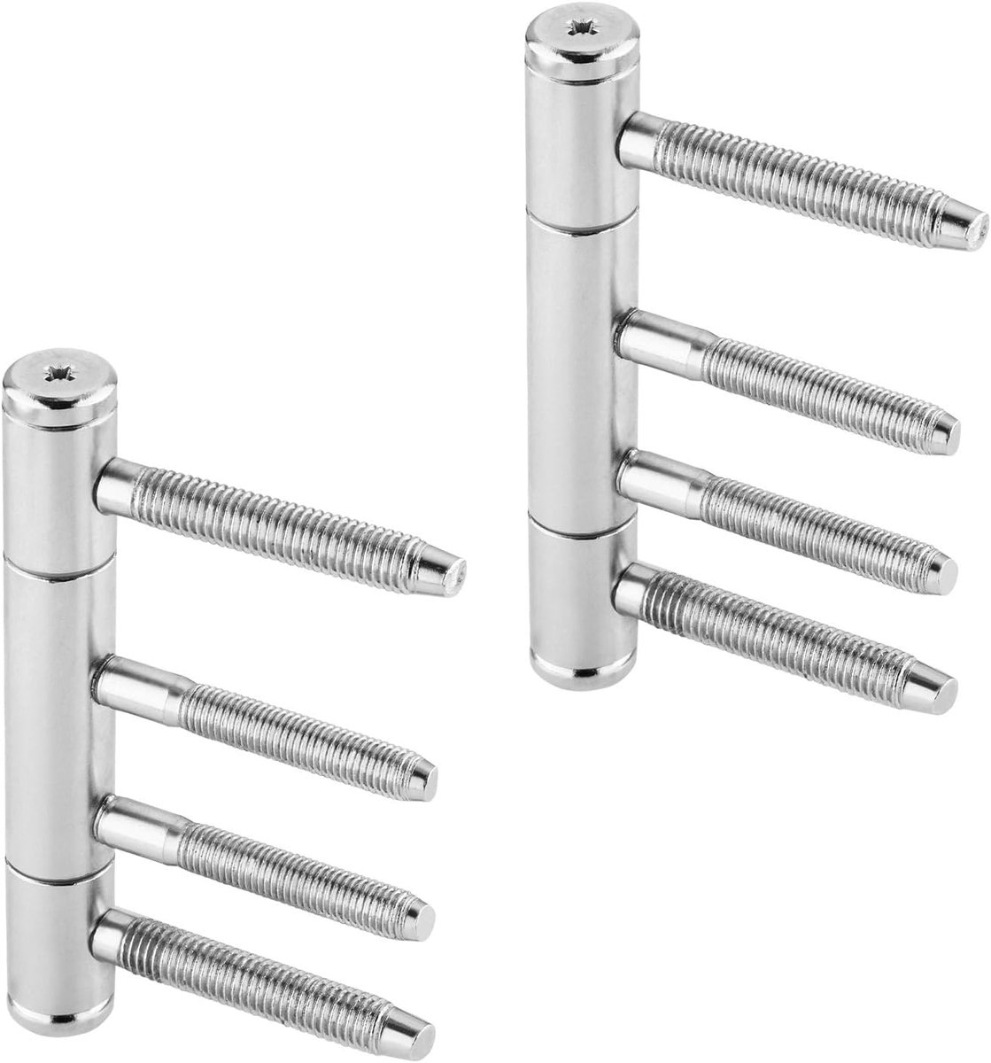 Scharnieren 3-delig met 4 draadbouten, pen, schroefbout (Ø 15 mm, staal vernikkeld, voor houten kozijnen) kozijnscharnier om in te boren