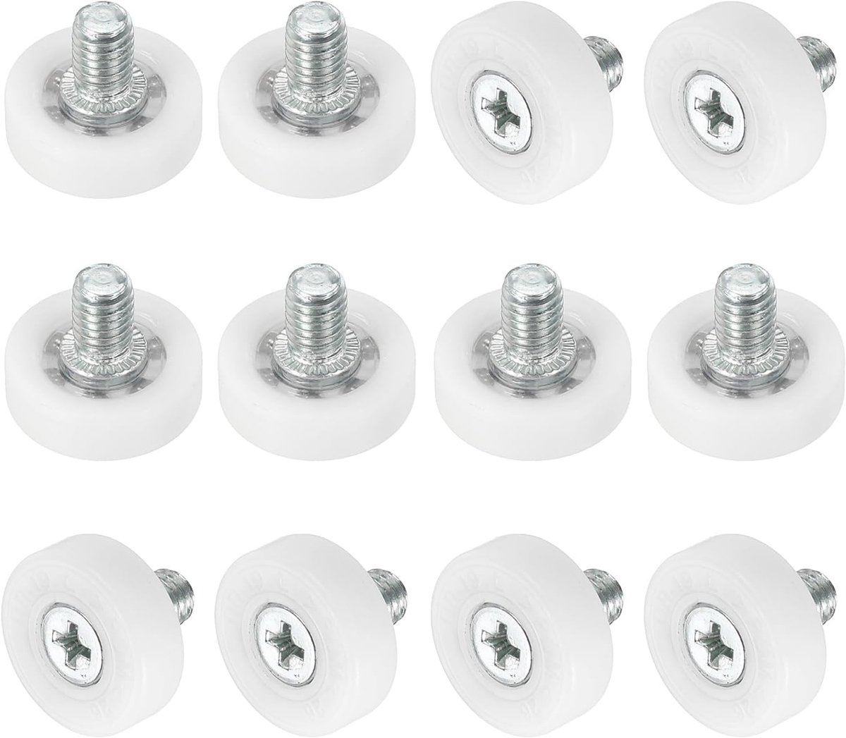 Ladewielen van nylon, reservewielen voor ladeschijf, kast, lagers 19 mm, lade-positioneringsrol, glijrails, 12 stuks