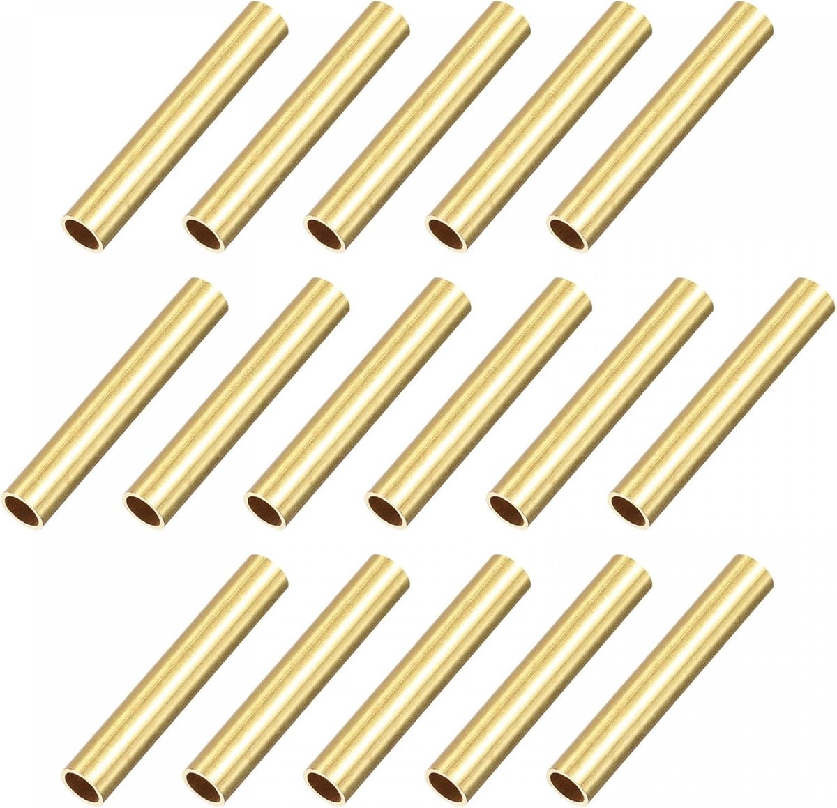 sourcing map 16 stuks messing buis buis buis 5 mm buitendiam. 0,5 mm wanddikte 30 mm lengte voor doe-het-zelvers