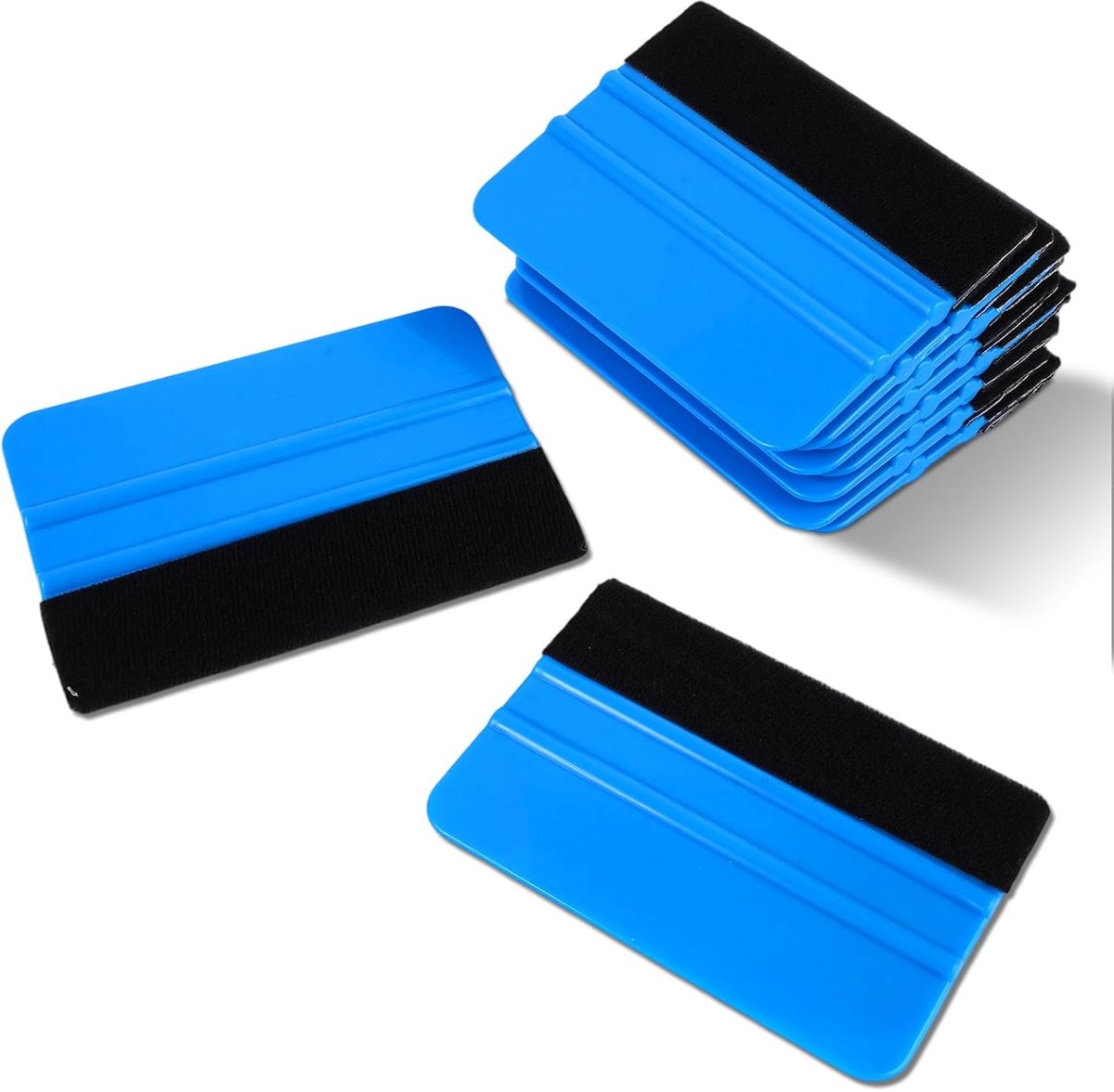10 stuks rakelset, blauw, 12,7 cm viltrakel en foliegereedschap, professionele vinylwikkelset voor autoruiten, raamfolie en kleurfolie