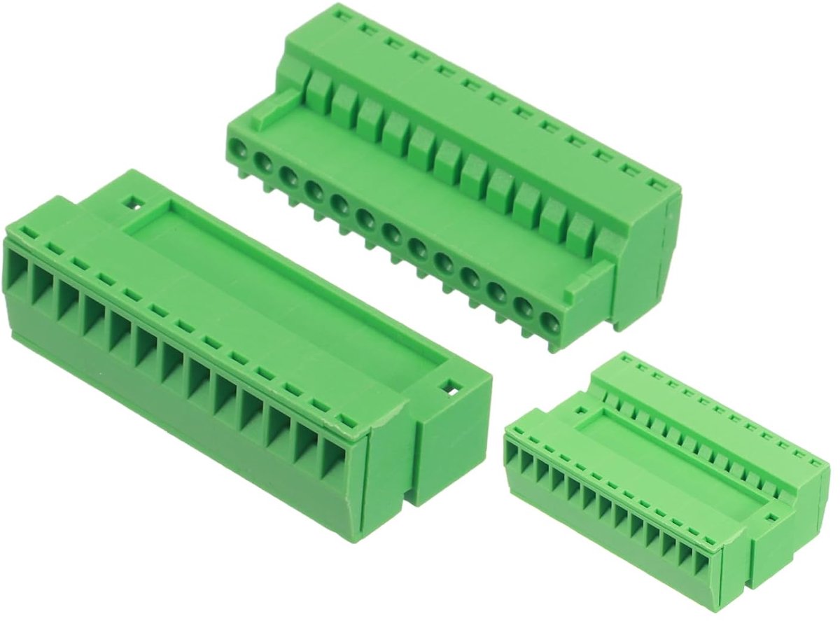 2 set 13-polige PCB-klemlijst, 2,54 mm PCB-schroefklemmen stekkers en stopcontacten kits aansluitklem blok 125V 4A voor 26-18AWG kabel
