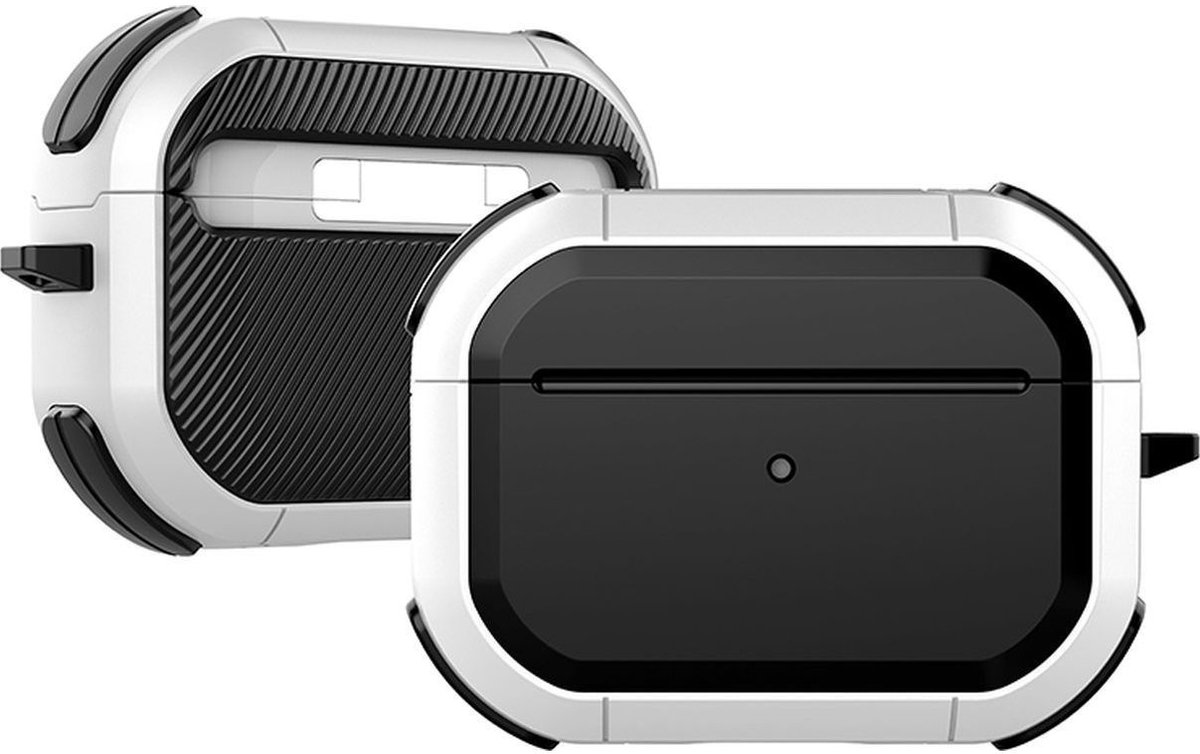 Mobigear Hoesje geschikt voor Apple AirPods Pro 2 Shockproof Hardcase Hoesje | Mobigear Slim Armor - Wit