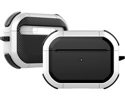 Mobigear Hoesje geschikt voor Apple AirPods Pro 2 Shockproof Hardcase Hoesje | Mobigear Slim Armor - Wit