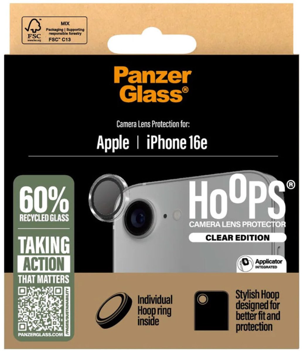 PanzerGlass Screenprotector geschikt voor Apple iPhone 17e Glazen | PanzerGlass Hoops Camera Lens Protector - Case Friendly