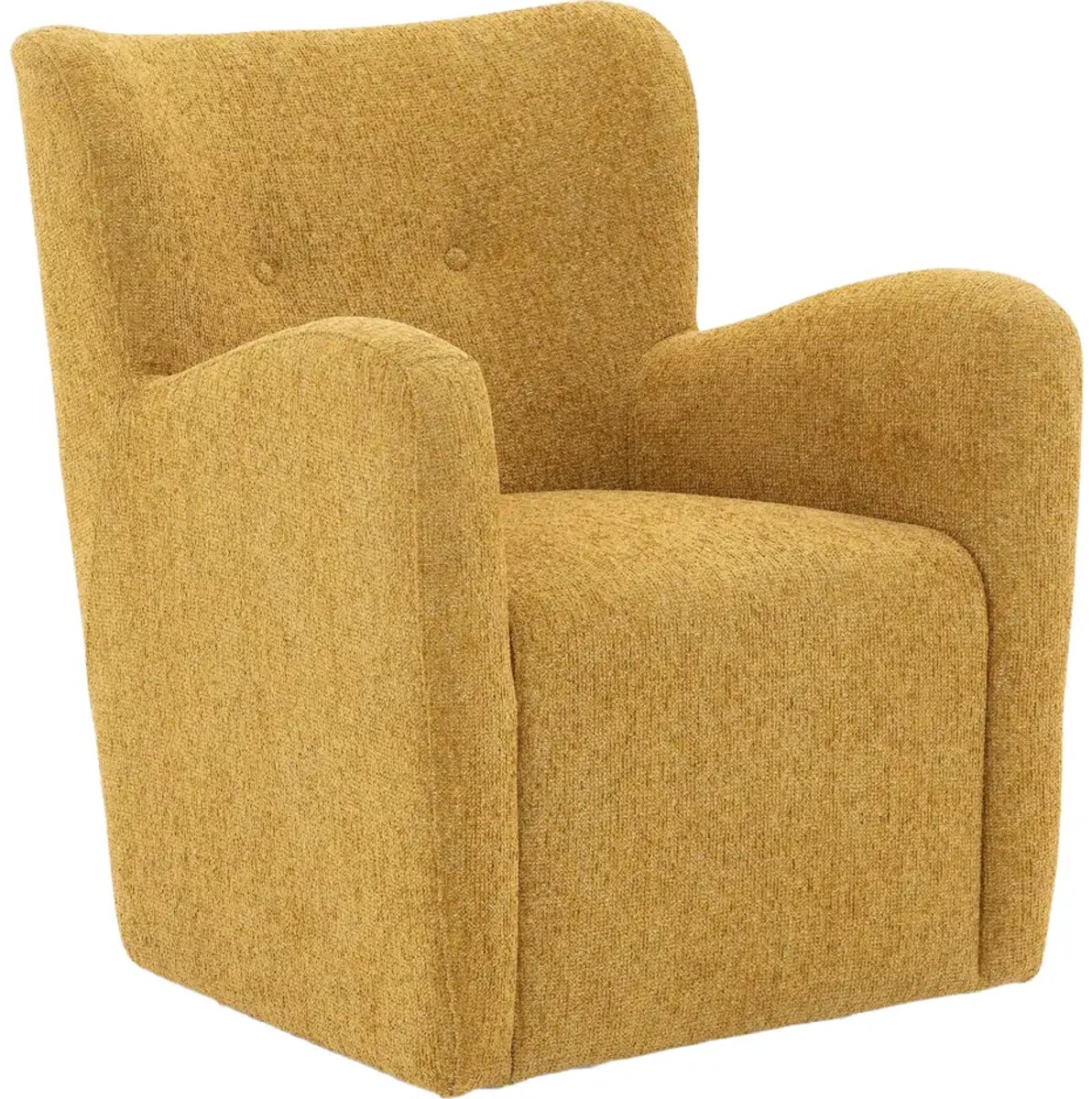 Goossens Fauteuil Brownie - Stof - Geel