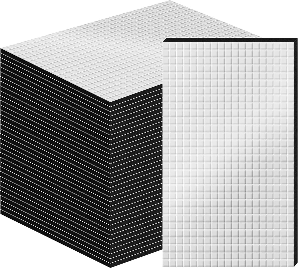 SnelShoppen - 35PCS Geluidsisolerende Zelfklevende Vellen, 25cmx18cm Auto Geluiddempende Mat, Vochtbestendige Waterdichte Geluids- en Warmte-isolatie