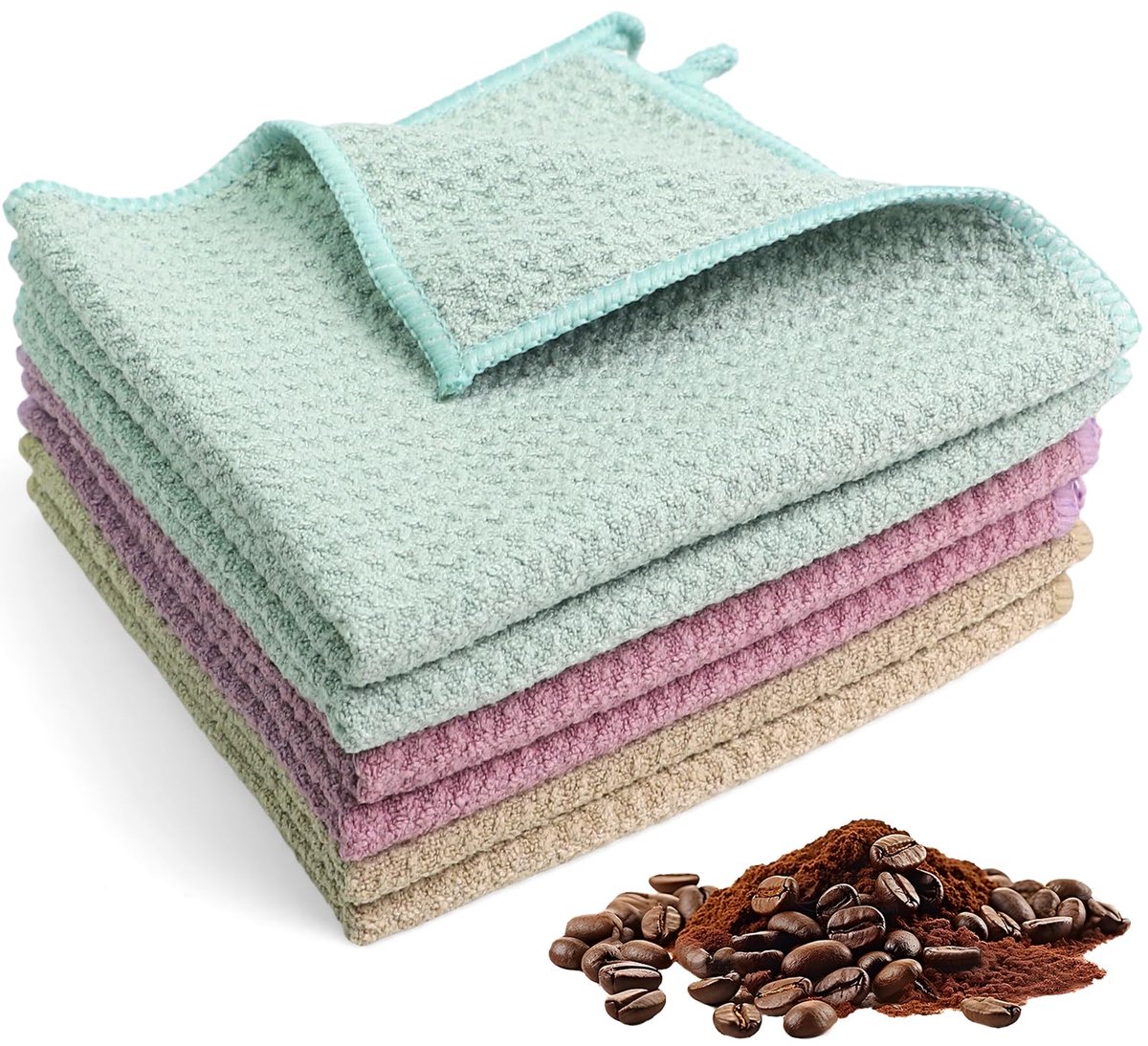 6 stuks professionele barista-doeken, 30 x 30 cm, microvezeldoeken, afwashandjes, wasbaar, reinigingsdoekjes voor koffiezetapparaat, poetsdoeken, badkamerdoeken voor cafés, keukens, reiniging