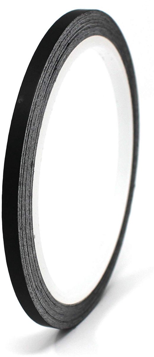 Folia Matte sierstrip voor auto's, motorfietsen, boten, modelbouw, knutselwerken en doe-het-zelfdecoratie, kleefstrip, 10 meter (matzwart, 4 mm breed)