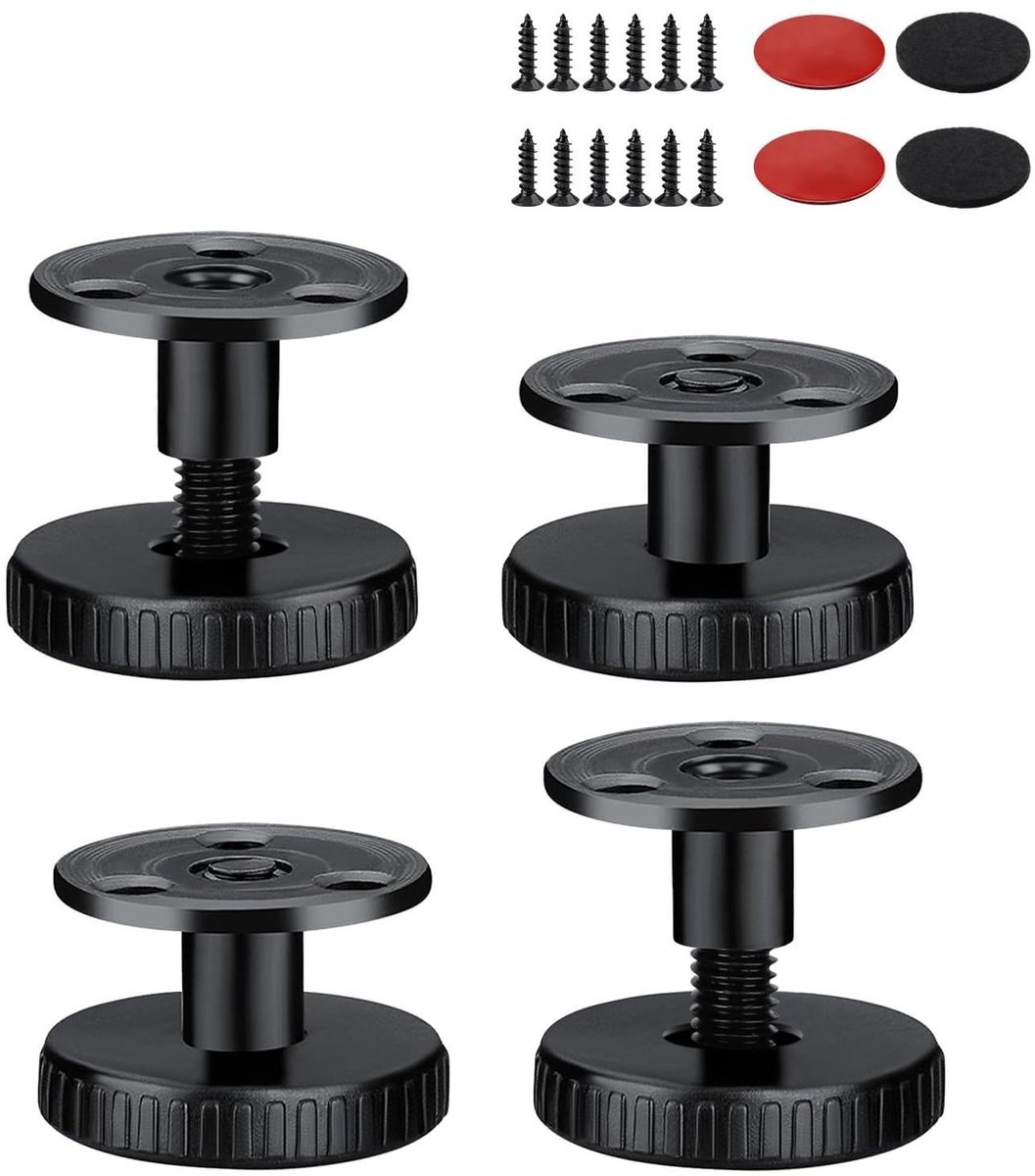 27-40 mm in hoogte verstelbare poten, 4 stuks verstelbare poten, meubelpoten, in hoogte verstelbaar, twee installatiemethoden, met anti-kras pad en montageaccessoires, voor tafels, andere