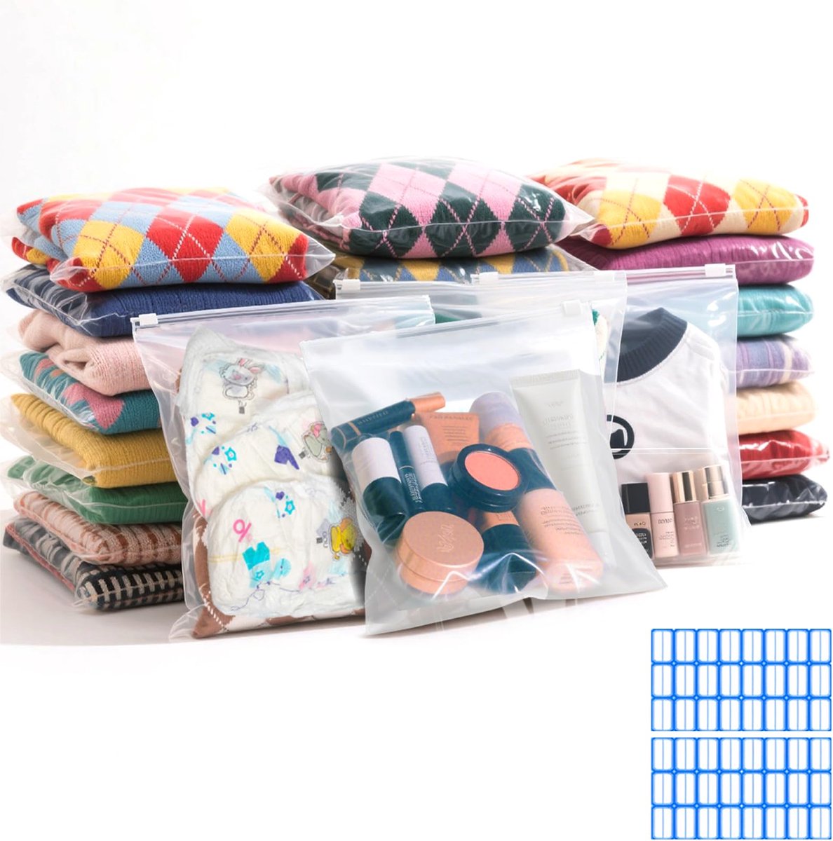 30x40cm Ziplock Zakken voor Kleding Reizen 35 Stuks Grote Zip Lock Zakken Herbruikbare Doorzichtige Plastic Zip Zakken voor Kleding Ziekenhuis Tas Organizer Zakjes voor Vakantie Zwangerschap