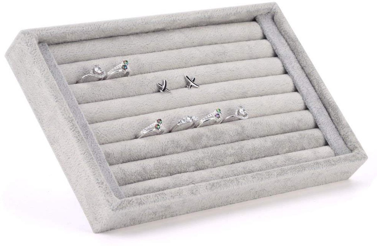 Fluwelen Interieur Suède Sieraden Oorbellen Ringen Manchet Display Sleuven Opbergdoos Dienblad Opslaghouder Gift