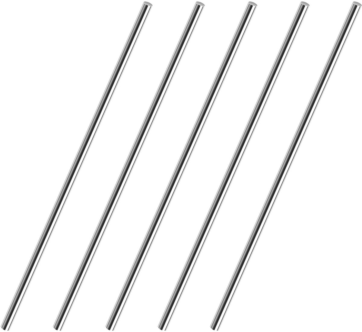 Ronde Staven 6mm x 300mm, Roestvrij Staal Solide Metaalstaven voor Doe-Het-Zelf Knutselen, Modelbouw en Handwerk