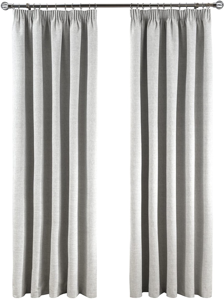 Geweven Rib Weave Potlood Plooi Verduisterende Gevoerde Gordijnen Thermisch Geïsoleerd voor Slaapkamer en Woonkamer 90 x 54 Inch Grijs 2 Panelen