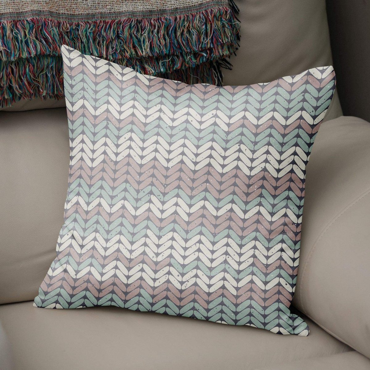 Kussenhoes willekeurig patroon, gooien kussenhoezen, home decoratieve kussenslopen voor woonkamer, bank, slaapkamer, grootte: 43x43 cm - ontworpen en vervaardigd in Turkije