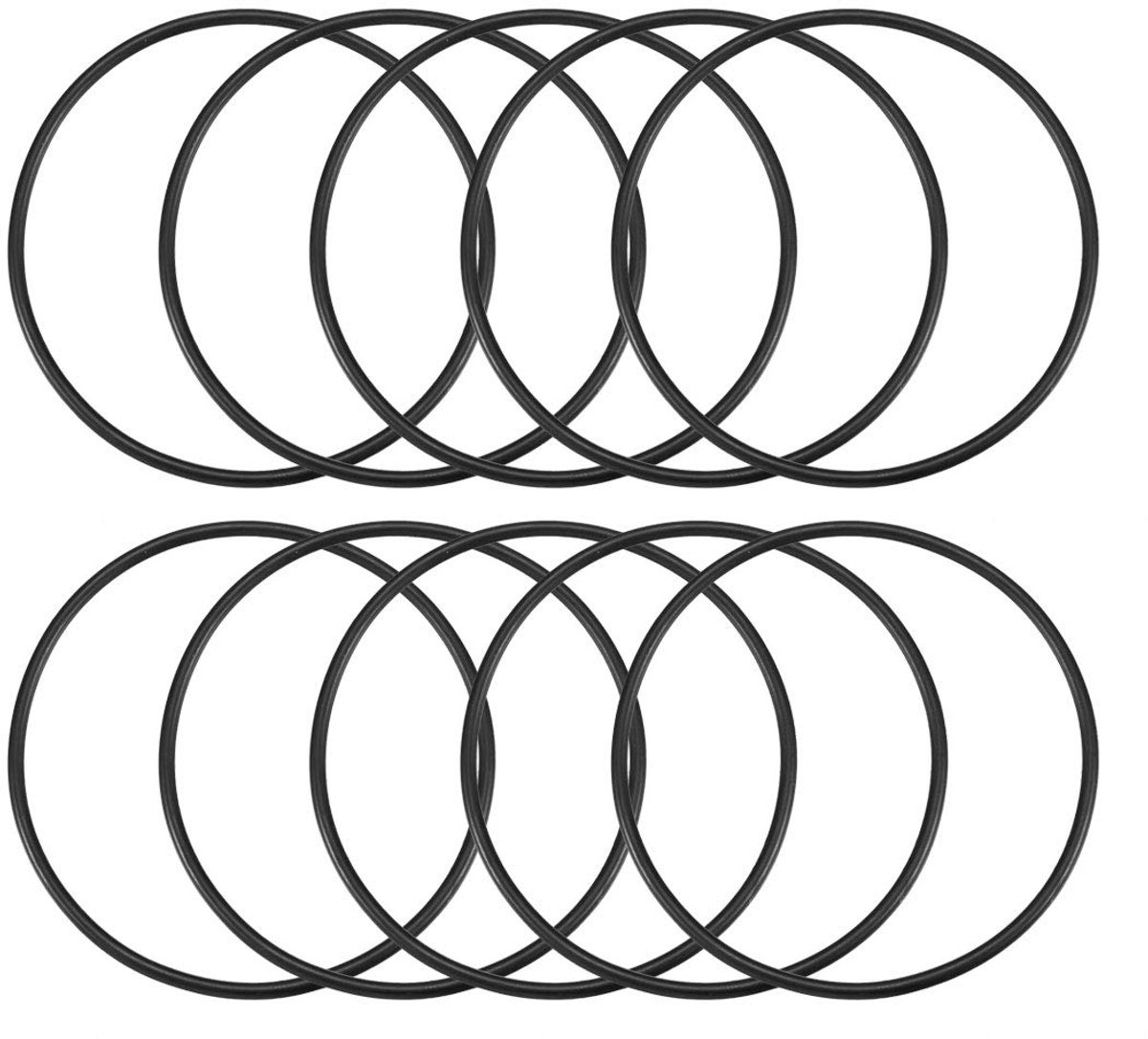 O Ringen Zwart Nitril Rubber 90mm OD 3mm Dikte 10 Stks