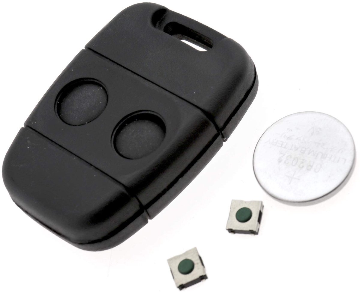 Dailygoods - Vervangende Sleutel Fob Case - 2 Knoppen - Duurzaam en Praktisch - Zwart - Sleutelhoes - Geschikt voor Auto's - Ideale Vervanging